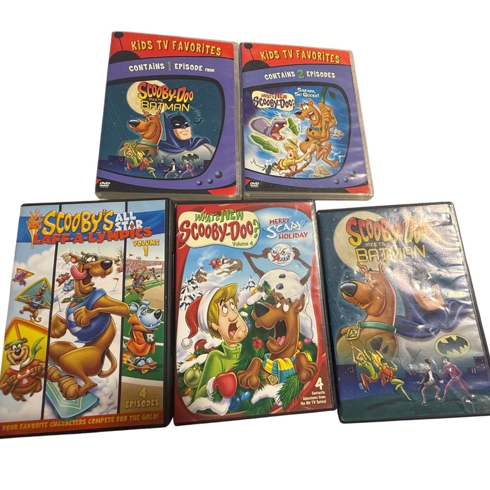 Scooby-Doo DVD Lot 5 Movies Meets Batman Laff-A-Lympics Merry Scary Holiday‎